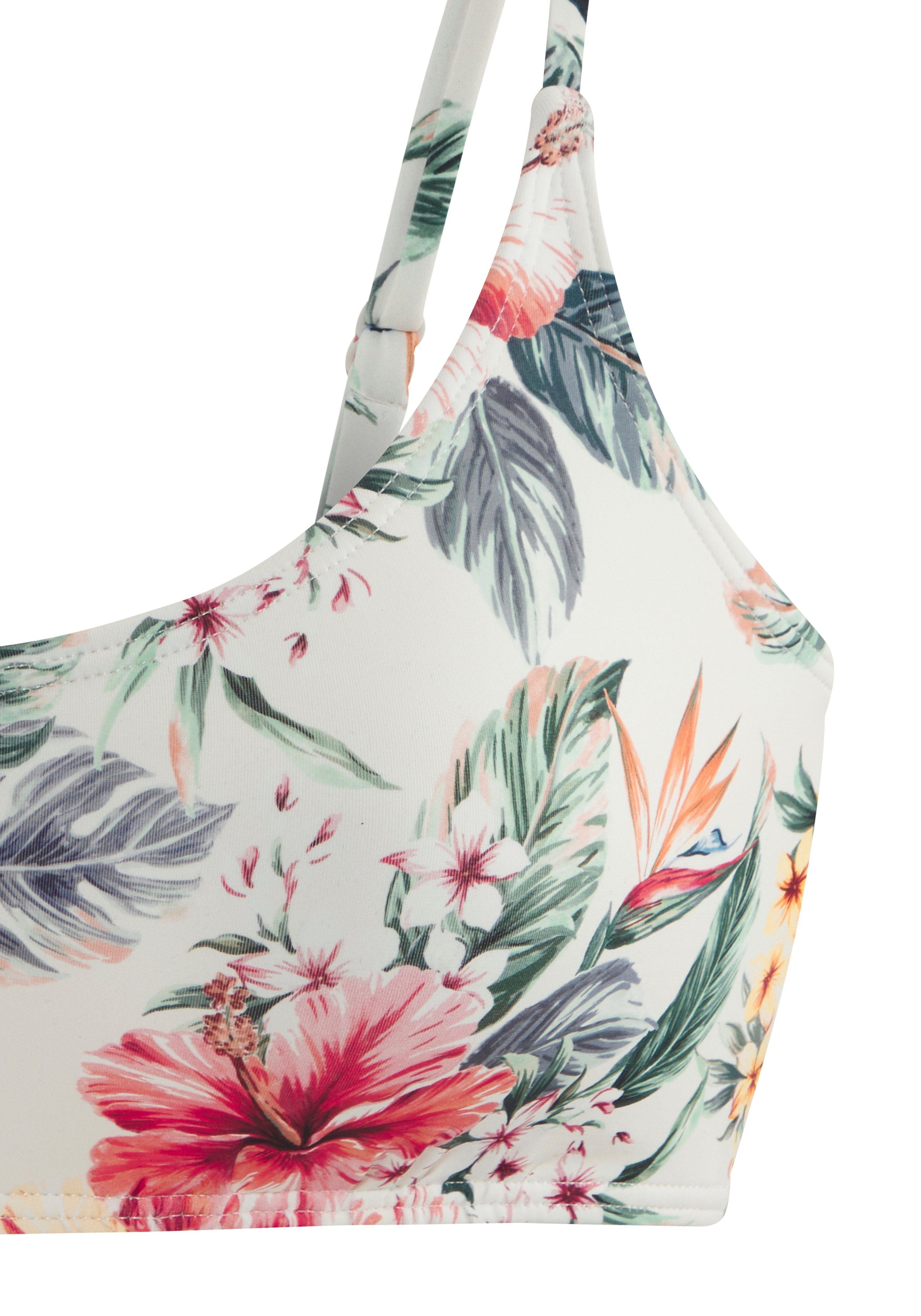 LASCANA Bustier-Bikini-Top Salsa, mit tollem Blumenprint