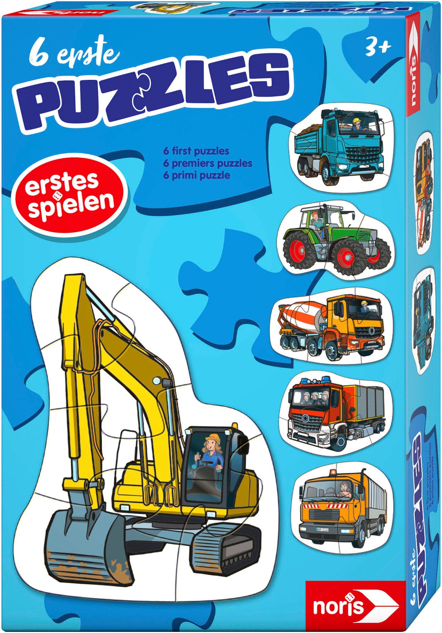 Noris Puzzle 6 erste Puzzles - Fahrzeuge, 20 Puzzleteile günstig online kaufen