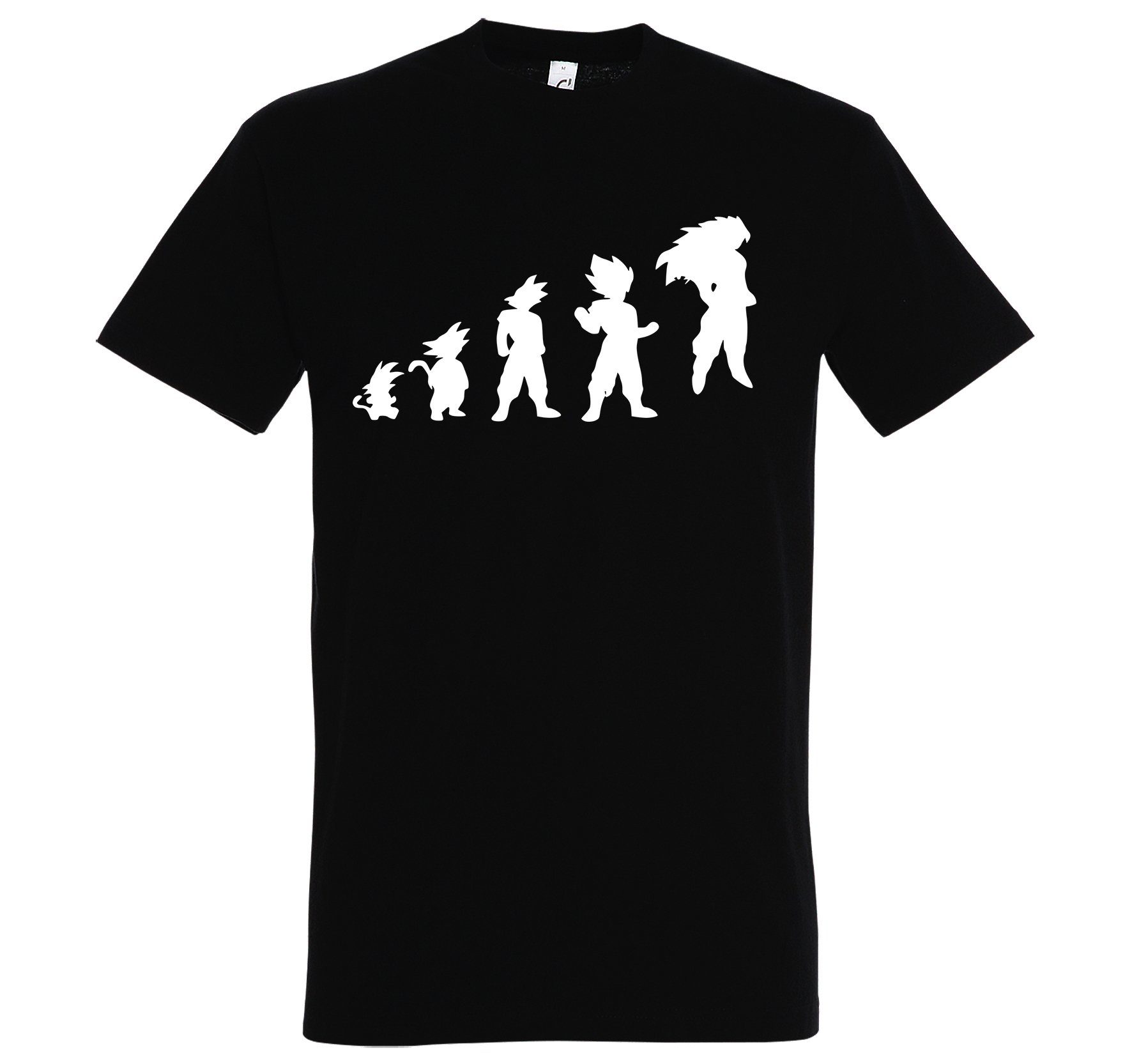 Youth Designz T-Shirt trendigem Evolution mit Goku Shirt Herren Frontprint Schwarz