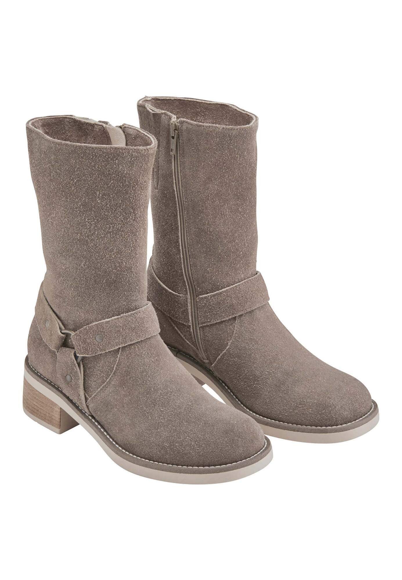 Hessnatur aus chromfrei gegerbtem Velours-Leder Stiefelette