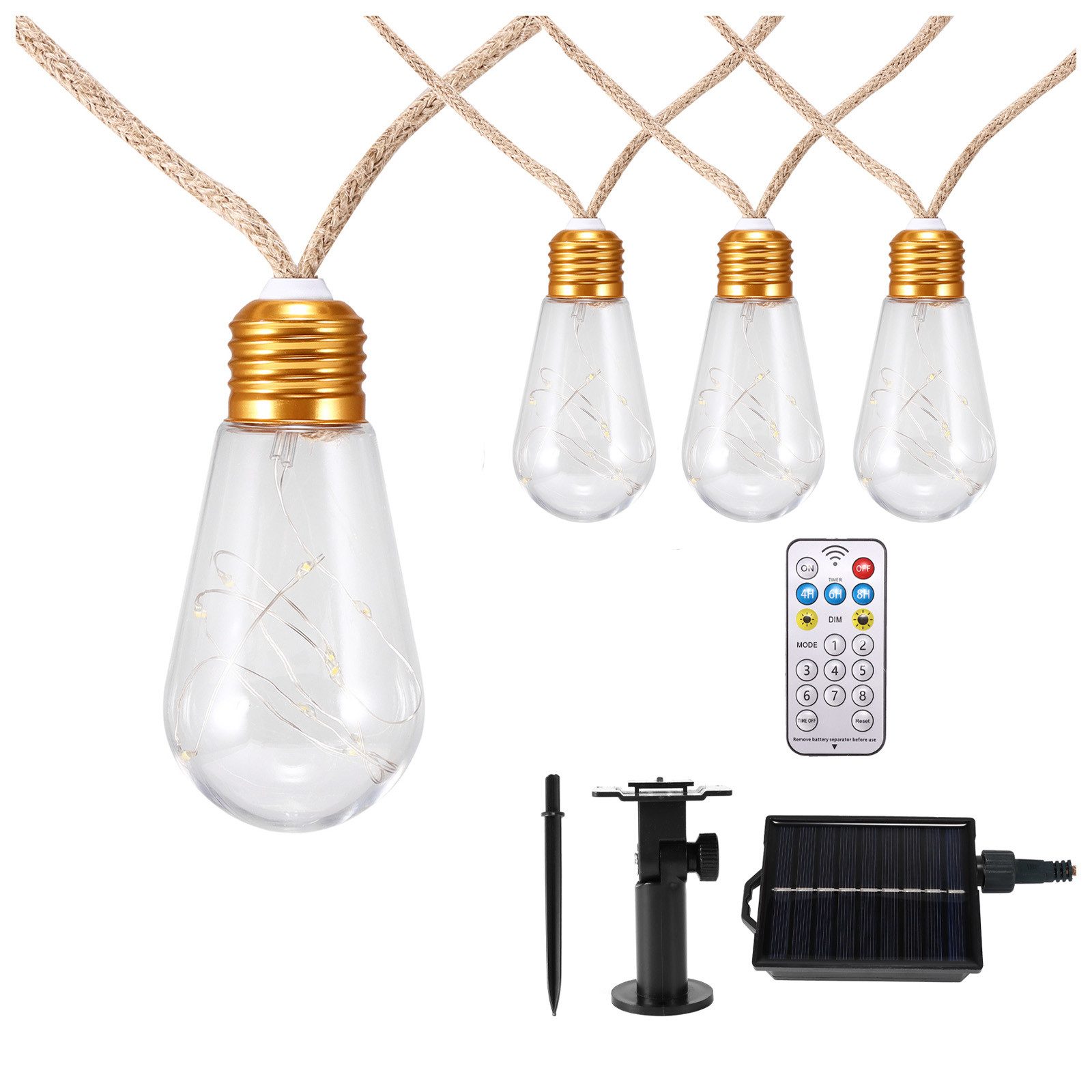 BlingBin LED-Lichterkette Solar Lichterkette Aussen Mit günstig online kaufen