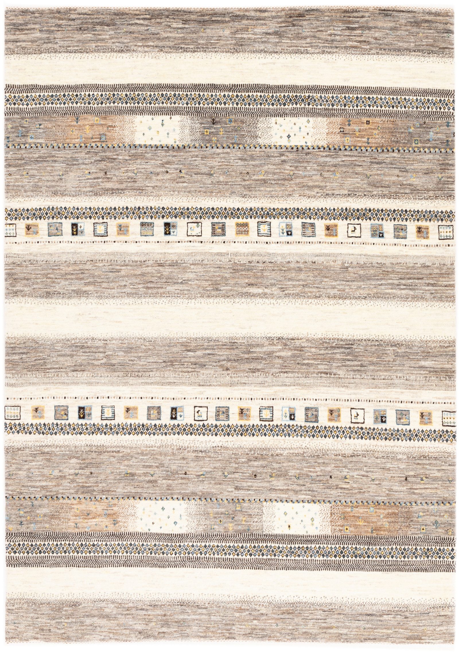 CABBEL Wollteppich Handgeknüpfter Perser Lori Wollteppich Beige Allover 171x237 cm, Rechteckig, Höhe: 20 mm, Handgeknüpftes Unikat aus 100% Wolle – langlebig und natürlich