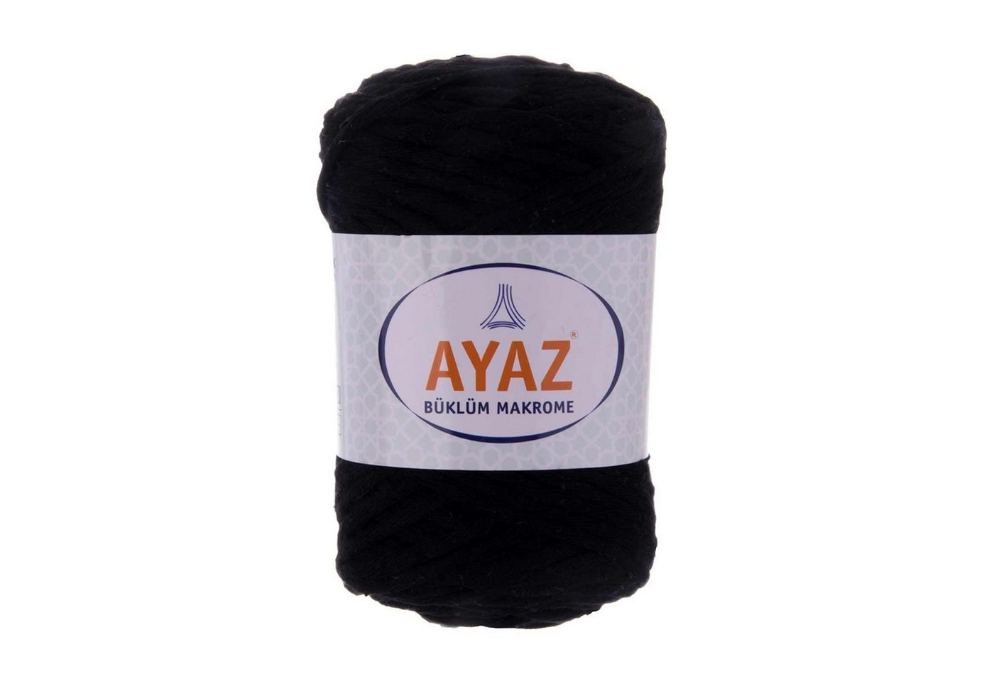 Thumbnail - AYAZ 4 x 250g Strickgarn Büklüm Makrome Häkelwolle, 1217 schwarz