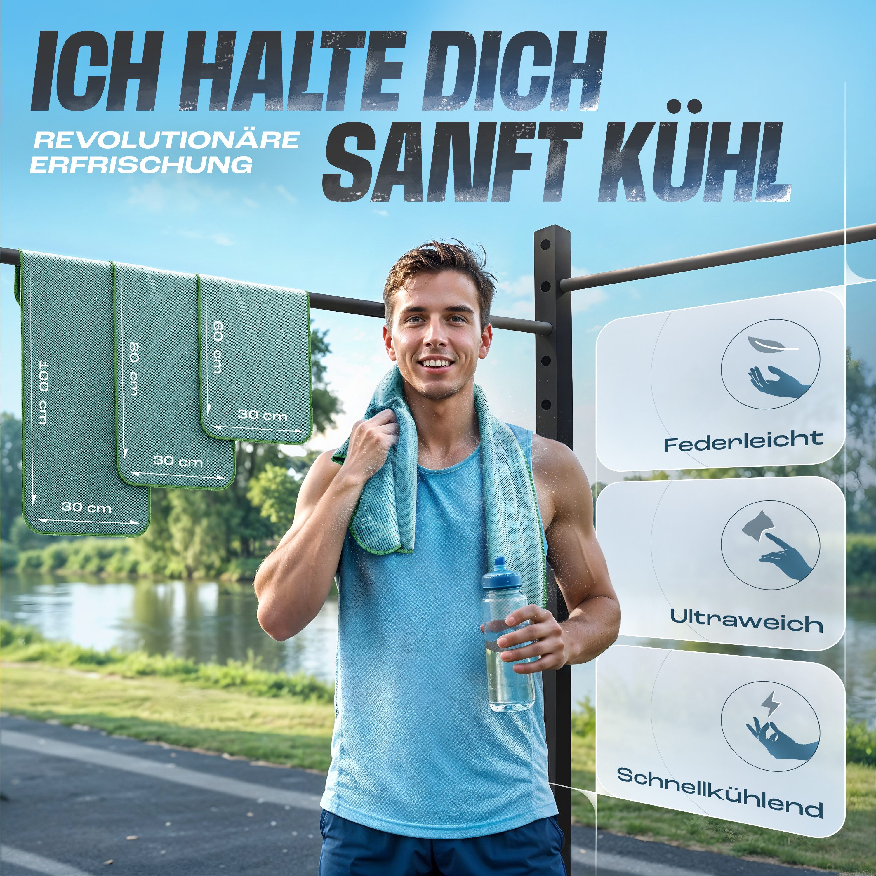 NirvanaShape Handtücher Kühl-Tuch eiskalt mit sofortiger Kühlwirkung kühlen günstig online kaufen