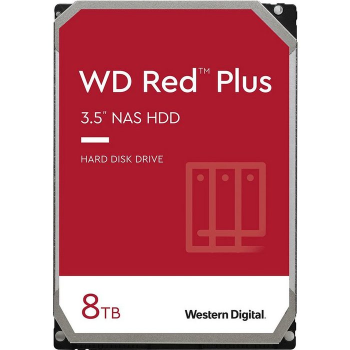 Western Digital WD Red™ Plus HDD-NAS-Festplatte (8 TB) 3 5" Bulk