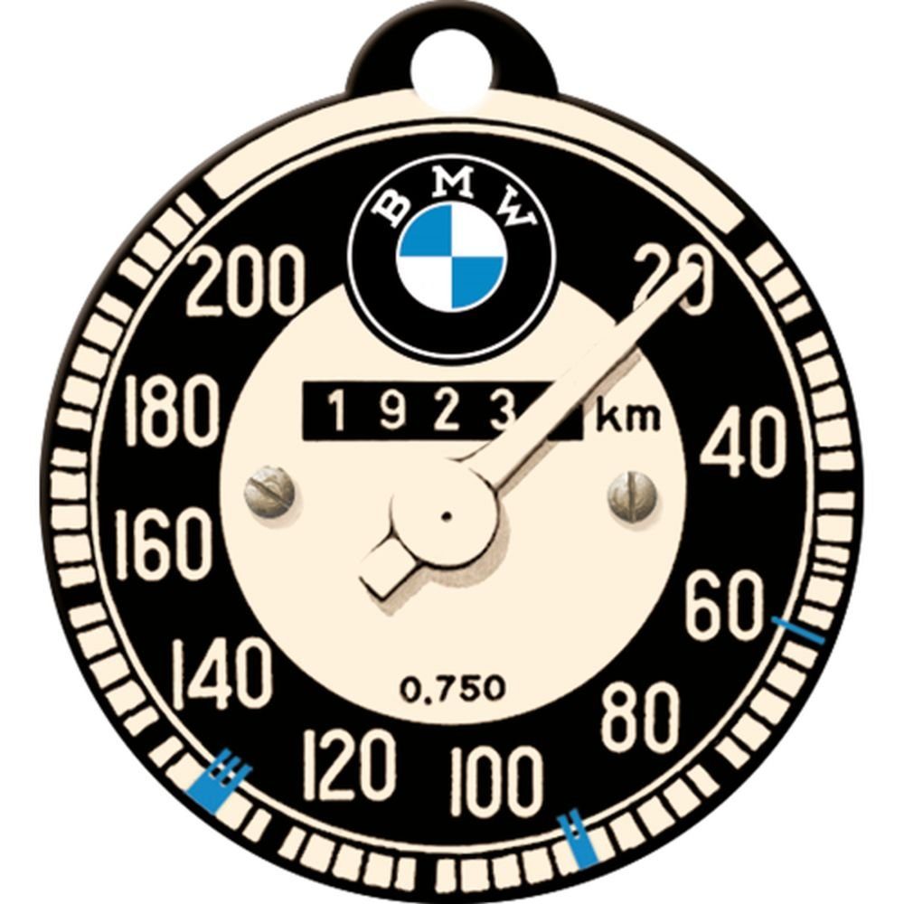 Nostalgic-Art Retro Schlüsselanhänger, Ø 4 cm, BMW – Tachometer –  Geschenk-Idee für BMW Accessoires Fans, aus Metall, Vintage Design