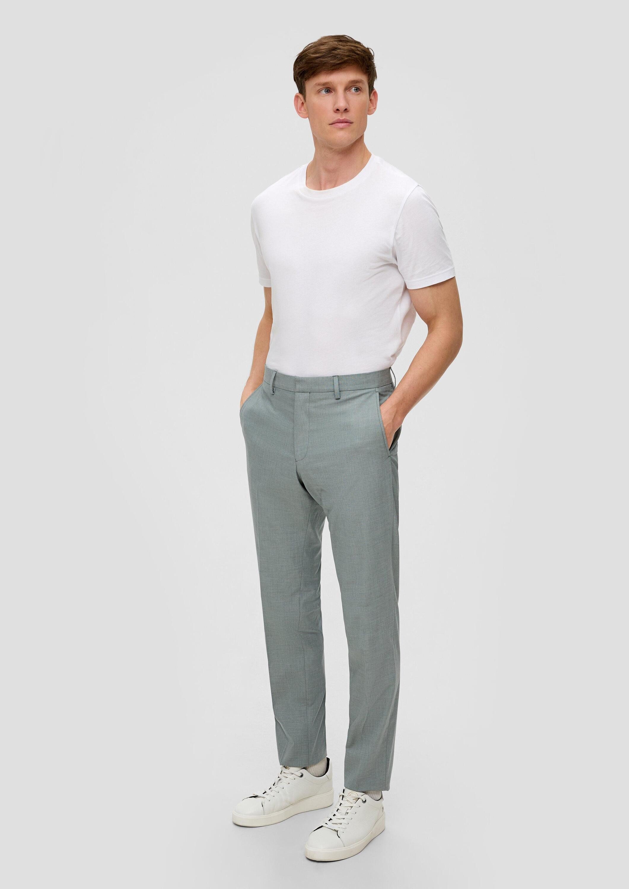 s.Oliver Chinos Hose S.OPURE s.O PURE: Anzughose mit feiner Webstruktur