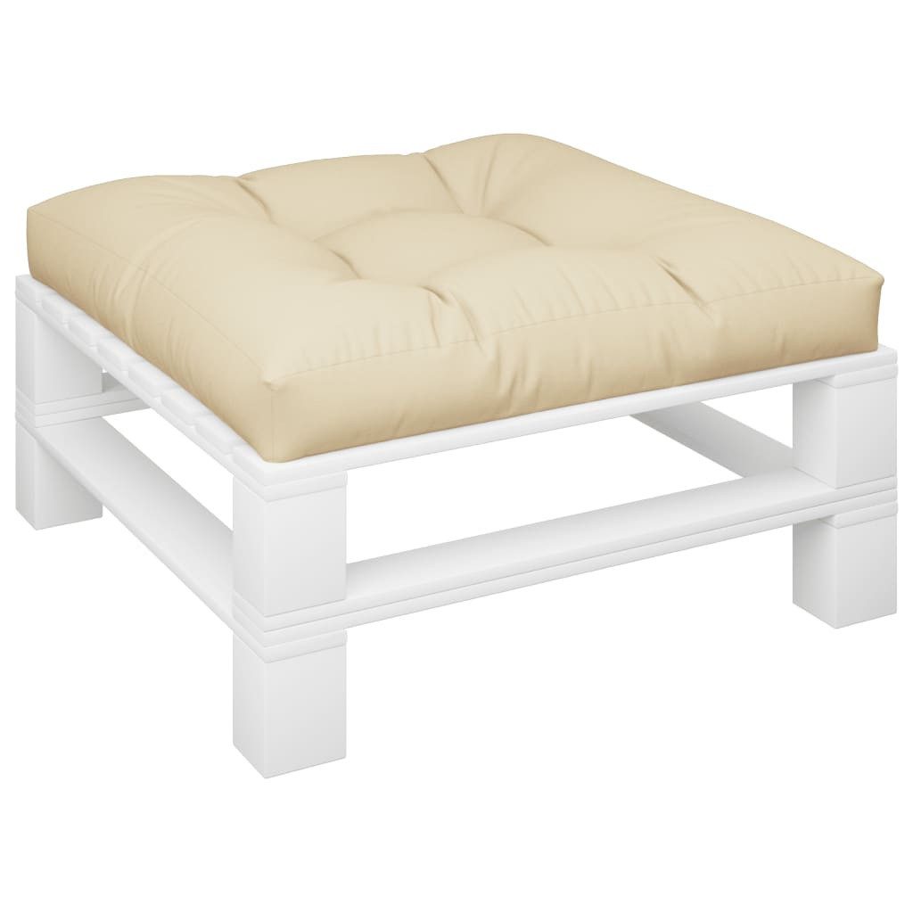 vidaXL Sitzauflage Palettenkissen Beige 80x80x12 cm günstig online kaufen