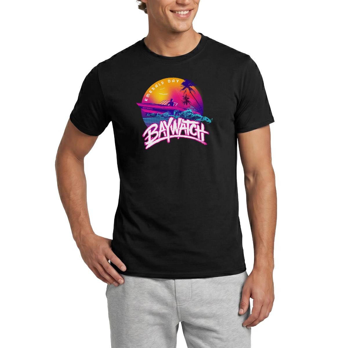 T-Shirt Baywatch Boot Emerald Bay Männer T-Shirt