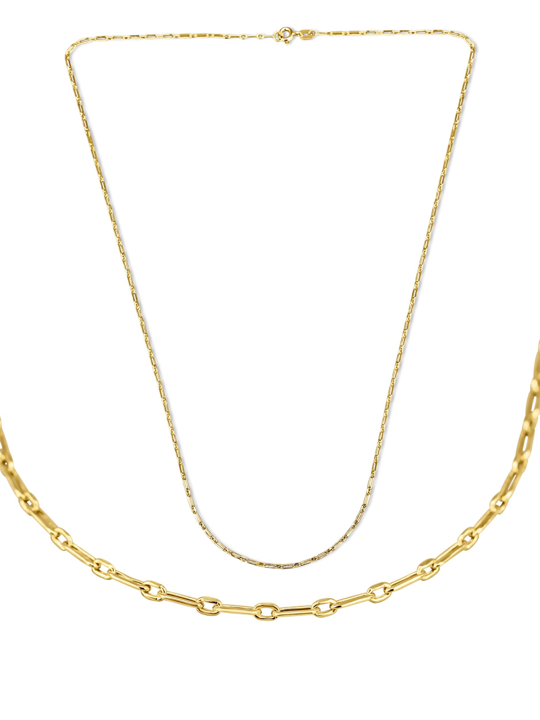 Antares Gold Goldkette Tina Kette 14K Gold – 50 cm, 1,5 mm, Hellgold, hochglanzpoliert, stabiler Federringverschluss, edle Schmuckbox