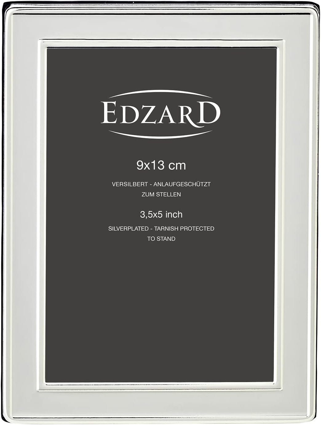 EDZARD Bilderrahmen Nardo, versilbert und anlaufgeschützt, für 9x13 cm Foto