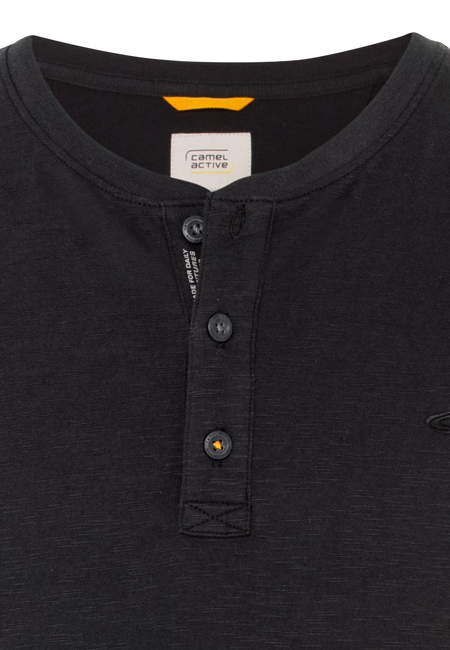 camel active T-Shirt mit Henley Ausschnitt