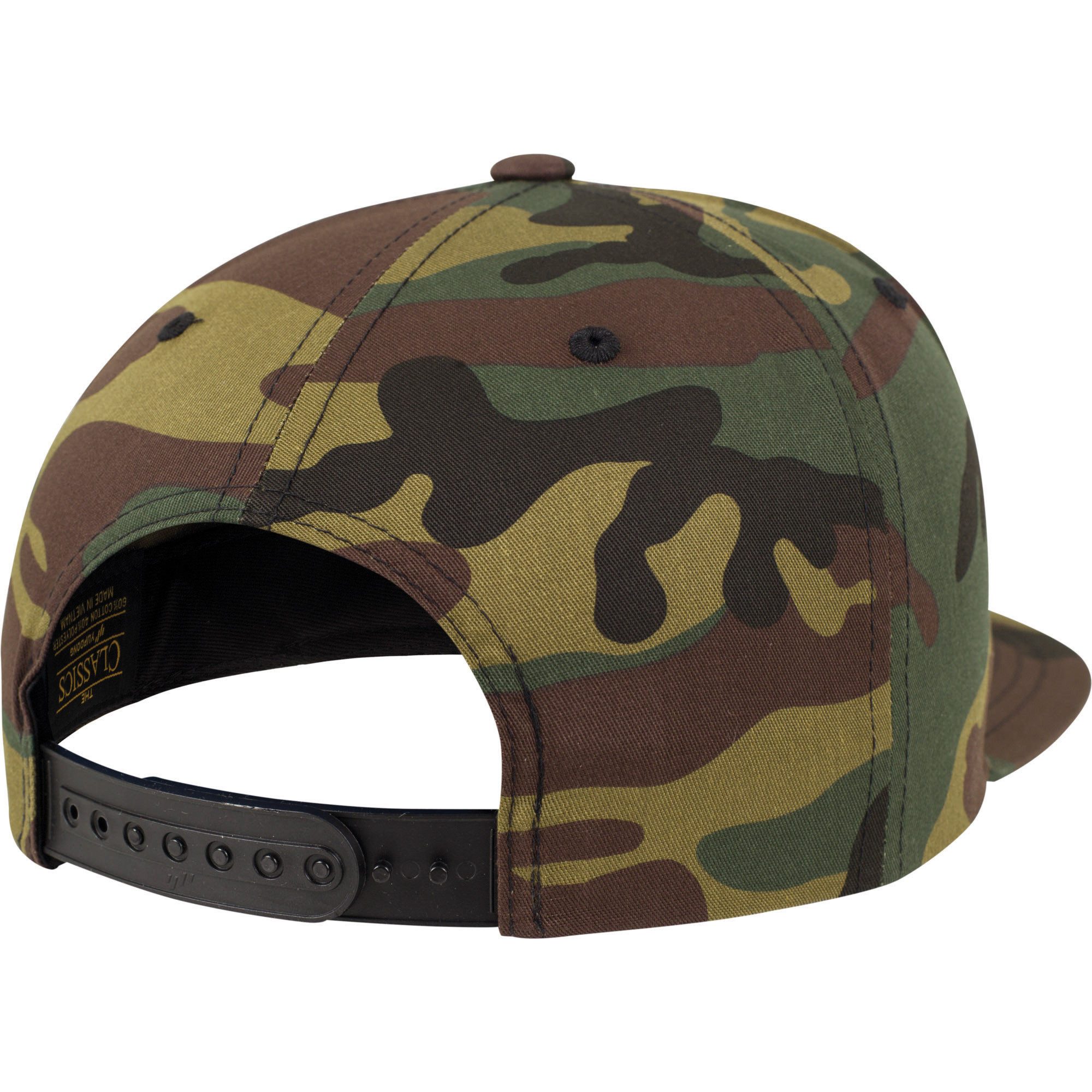 Baddery Snapback Cap Flexfit Outdoor Camo Cap "Polygon Hirsch" - Camouflage Jäger Mütze, Stick, One Size Einheitsgröße, Snapback-Verschluss