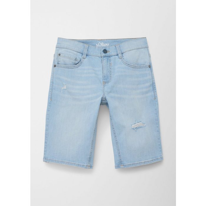 s.Oliver Jeansshorts Seattle: Bermuda im Used-Look Waschung Destroyes