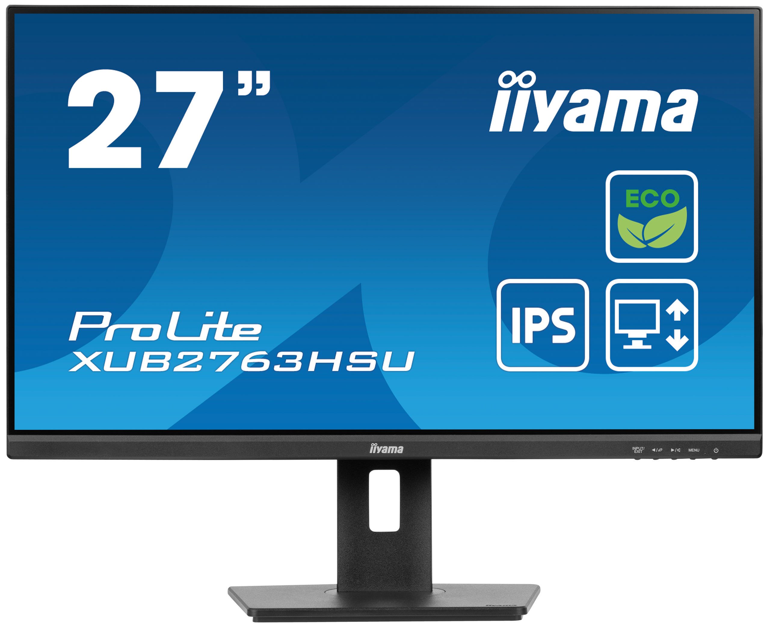 Iiyama XUB2763HSU-B1 LED-Monitor (68,6 cm/27 ", 1920 x 1080 px, Full HD, 3 ms Reaktionszeit, 100 Hz, IPS)