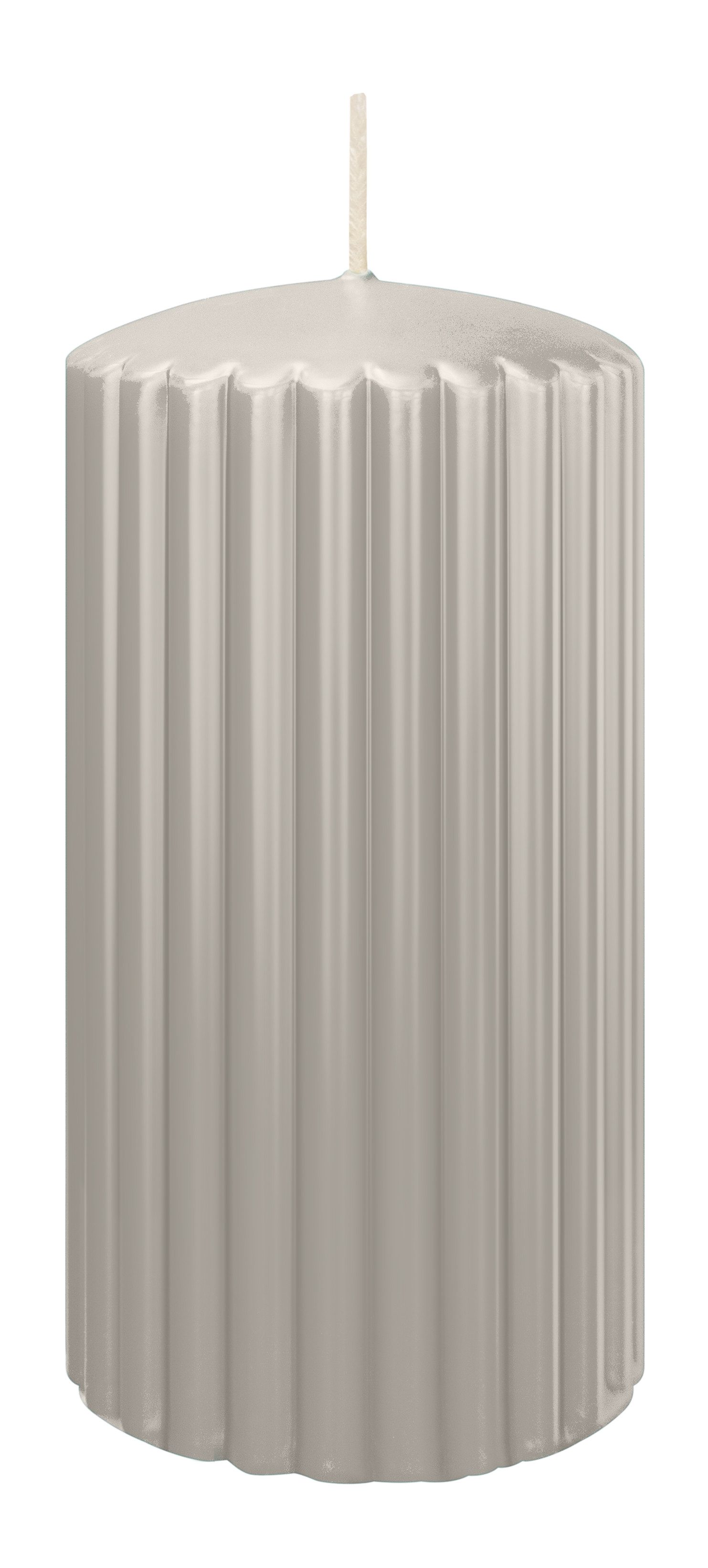 Wiedemann Kerzen Adventskerze Rillen Kerzen Zinn 150 x Ø 80 mm, 4 Stück