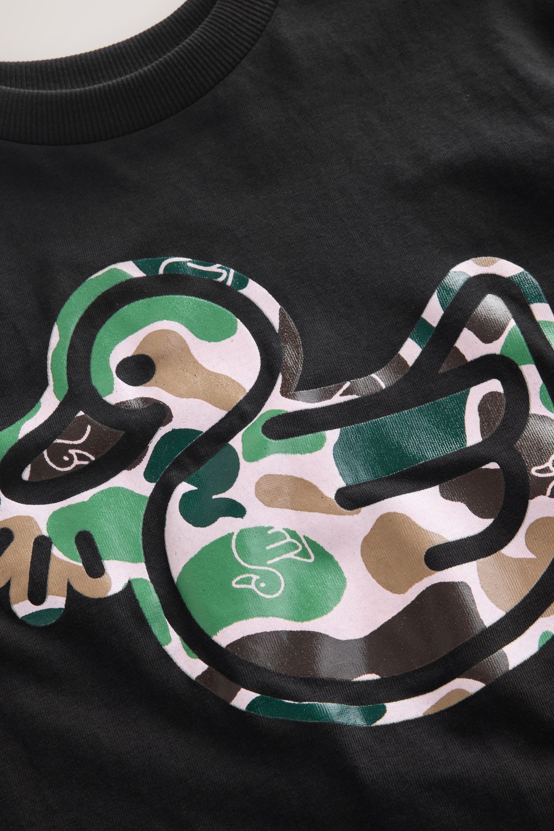 Next T-Shirt Kurzarm-T-Shirt mit Grafik-Print aus Baumwolle (1-tlg)