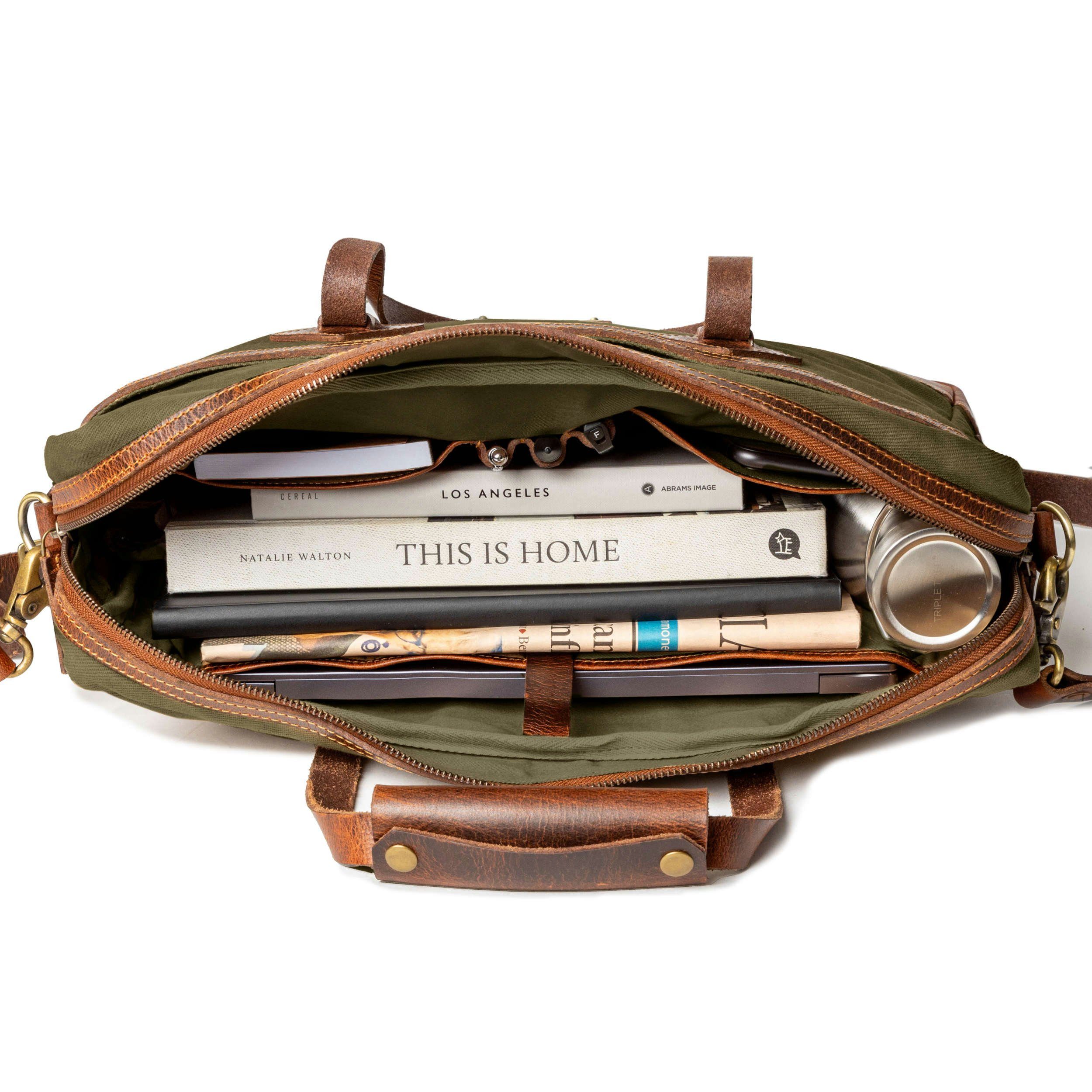 DRAKENSBERG Umhängetasche Aktentasche »Noah« Wald-Grün, Herren Aktentasche günstig online kaufen