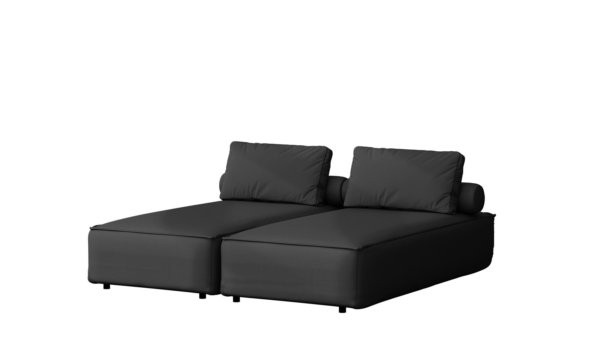 Fun Меблі Gartenliege Chaiselongue Sezlong Liege SUMMER, 2er-Set, 2 St., bestehend aus 2 Einzelliegen, inkl. 2 Rückenkissen und 2 Rollkissen