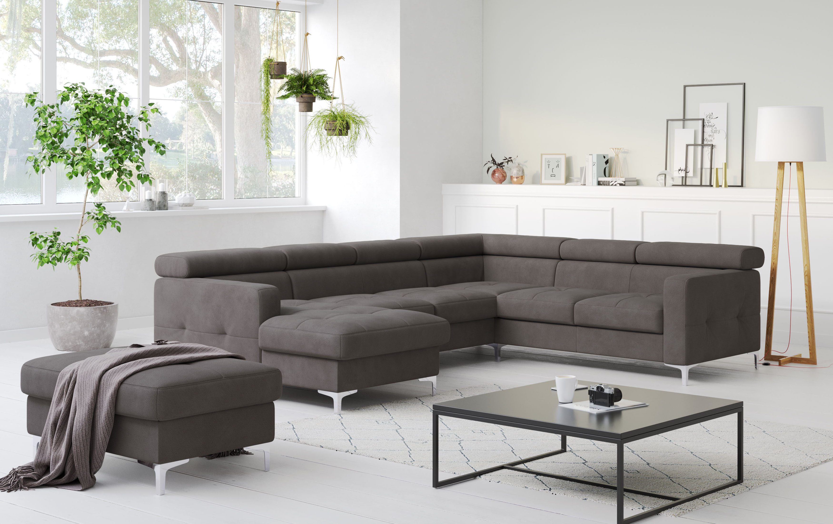 COTTA Wohnlandschaft Sammy U-Form, mit Kopfteilverstellung, günstig online kaufen