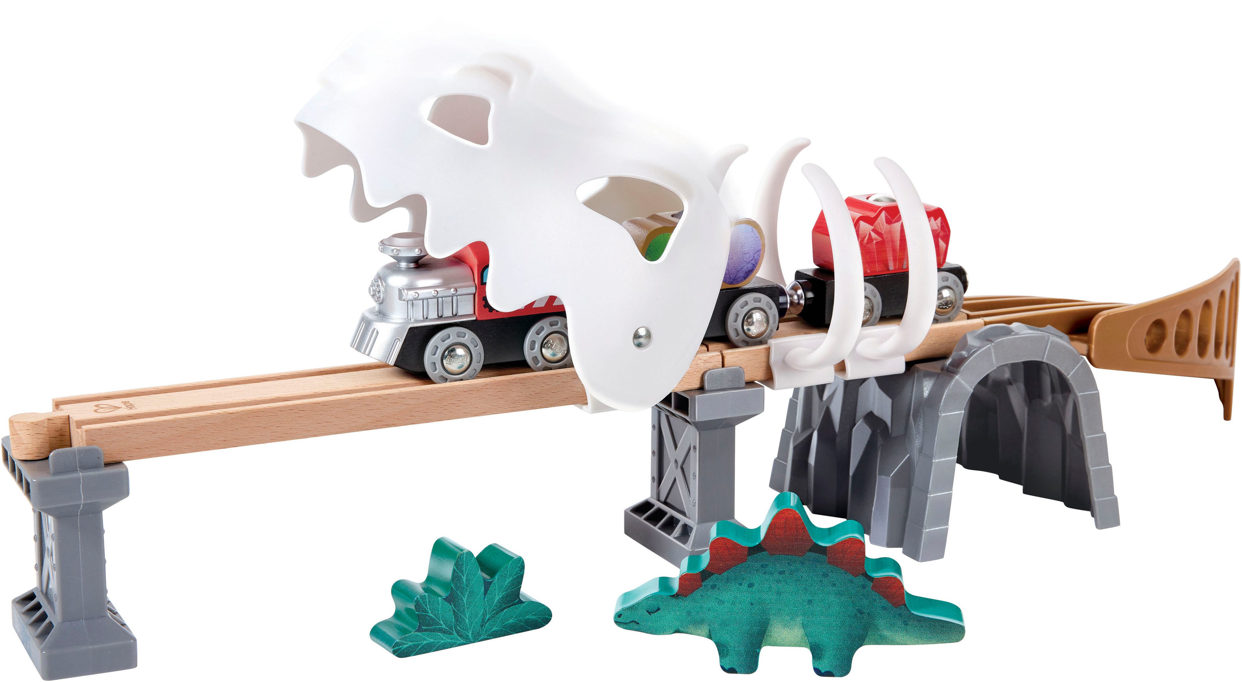 Hape Spielzeug-Eisenbahn Dino-Eisenbahn-Abenteuer, mit Licht- und Soundfuntkion