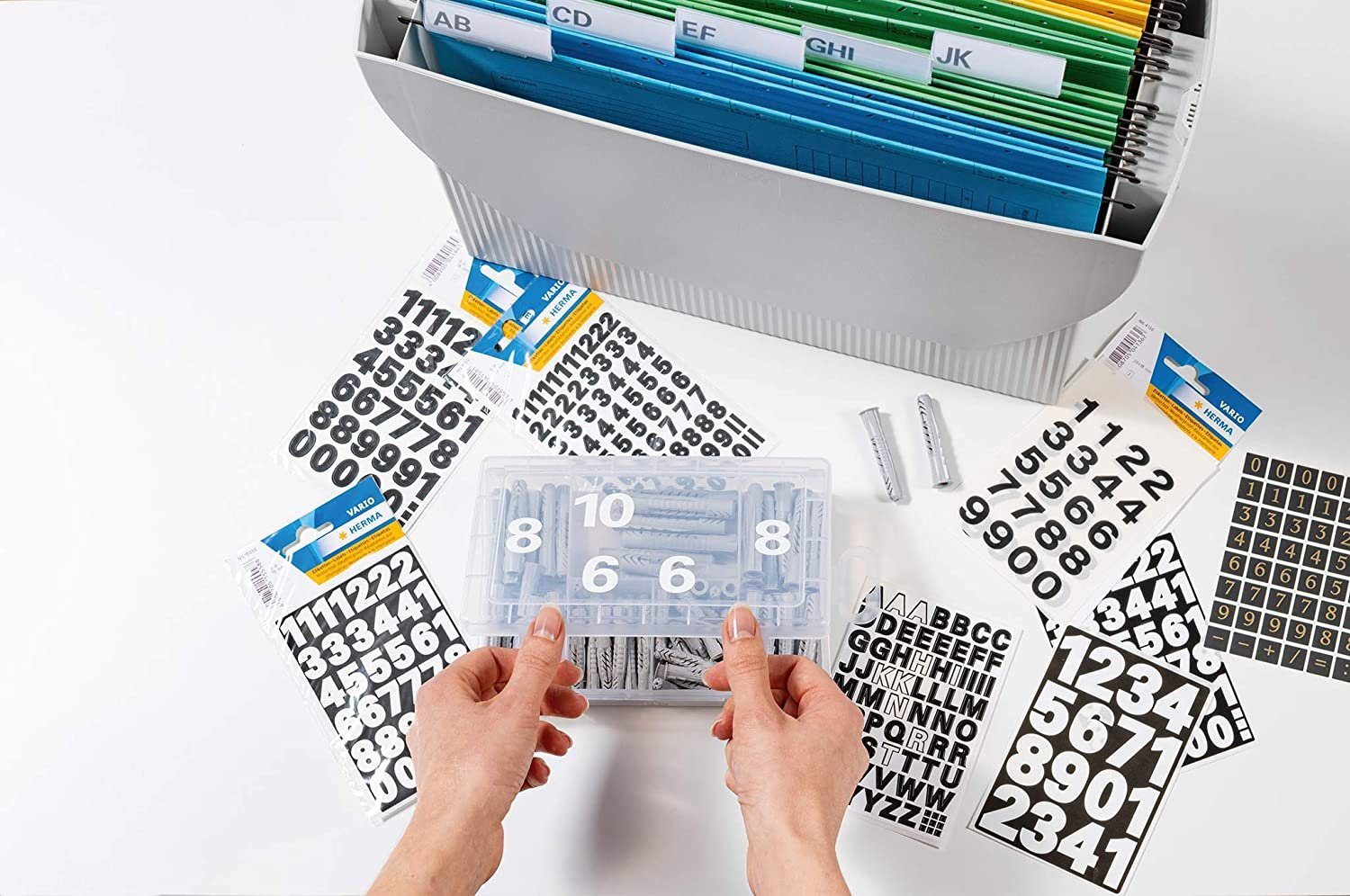 HERMA Aufkleber HERMA Zahlen-Sticker 0-9, Folie schwarz, Höhe: 10 mm - 4159