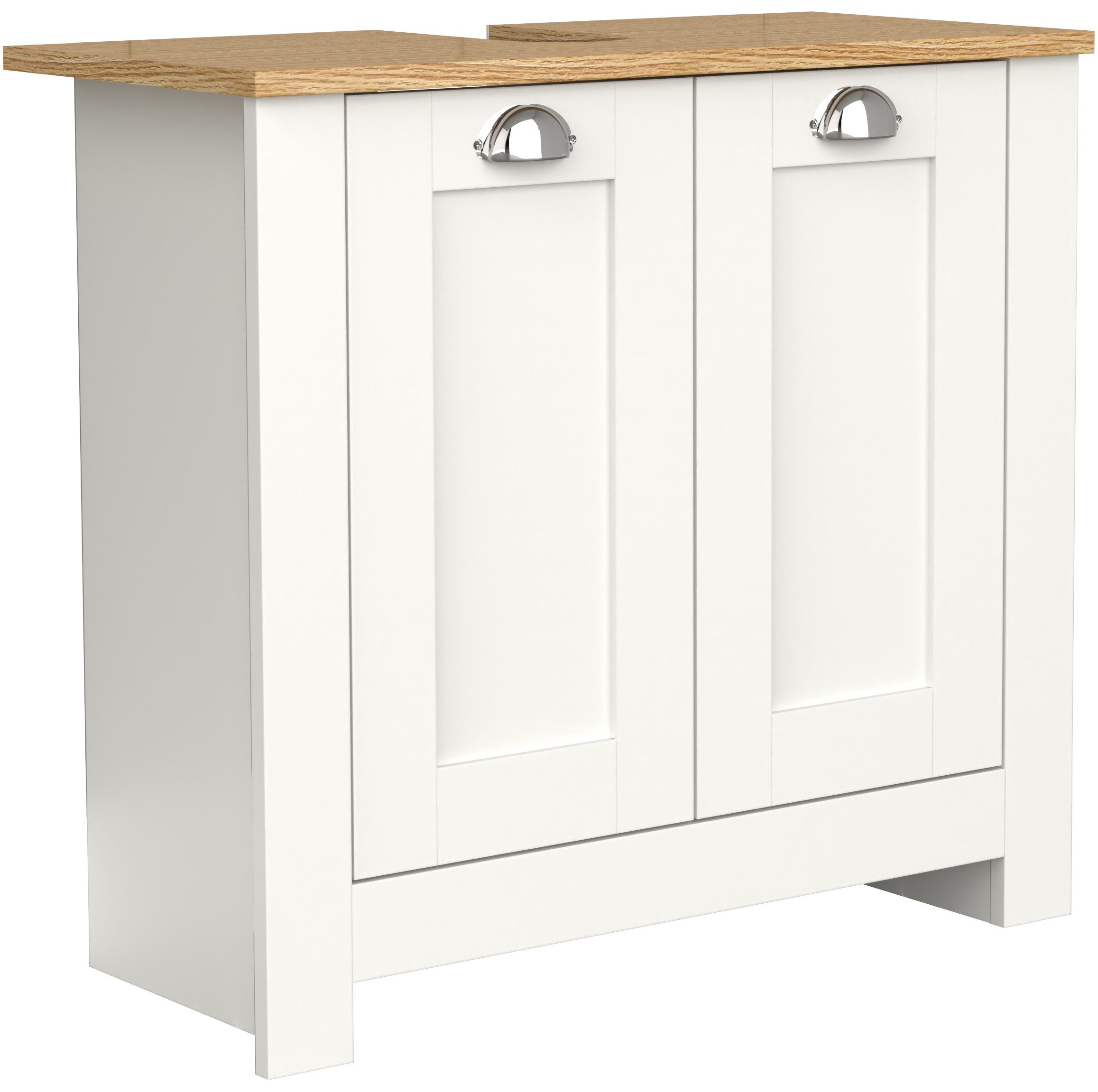 VCM Waschbeckenunterschrank Holz Badmöbel Badunterschrank Schrank Balusa M