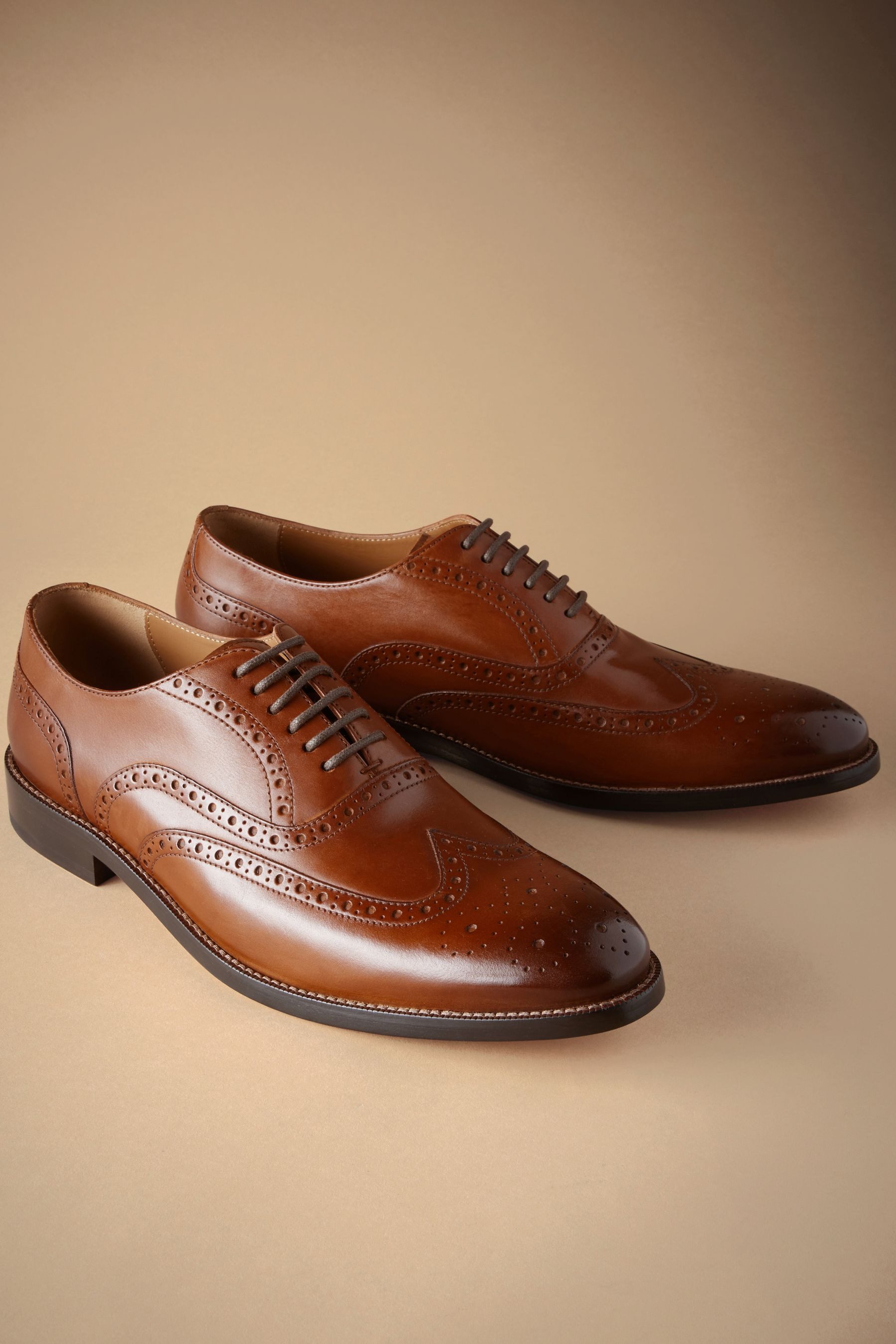 Next Signature Brogues aus italienischem Leder Budapester (1-tlg)