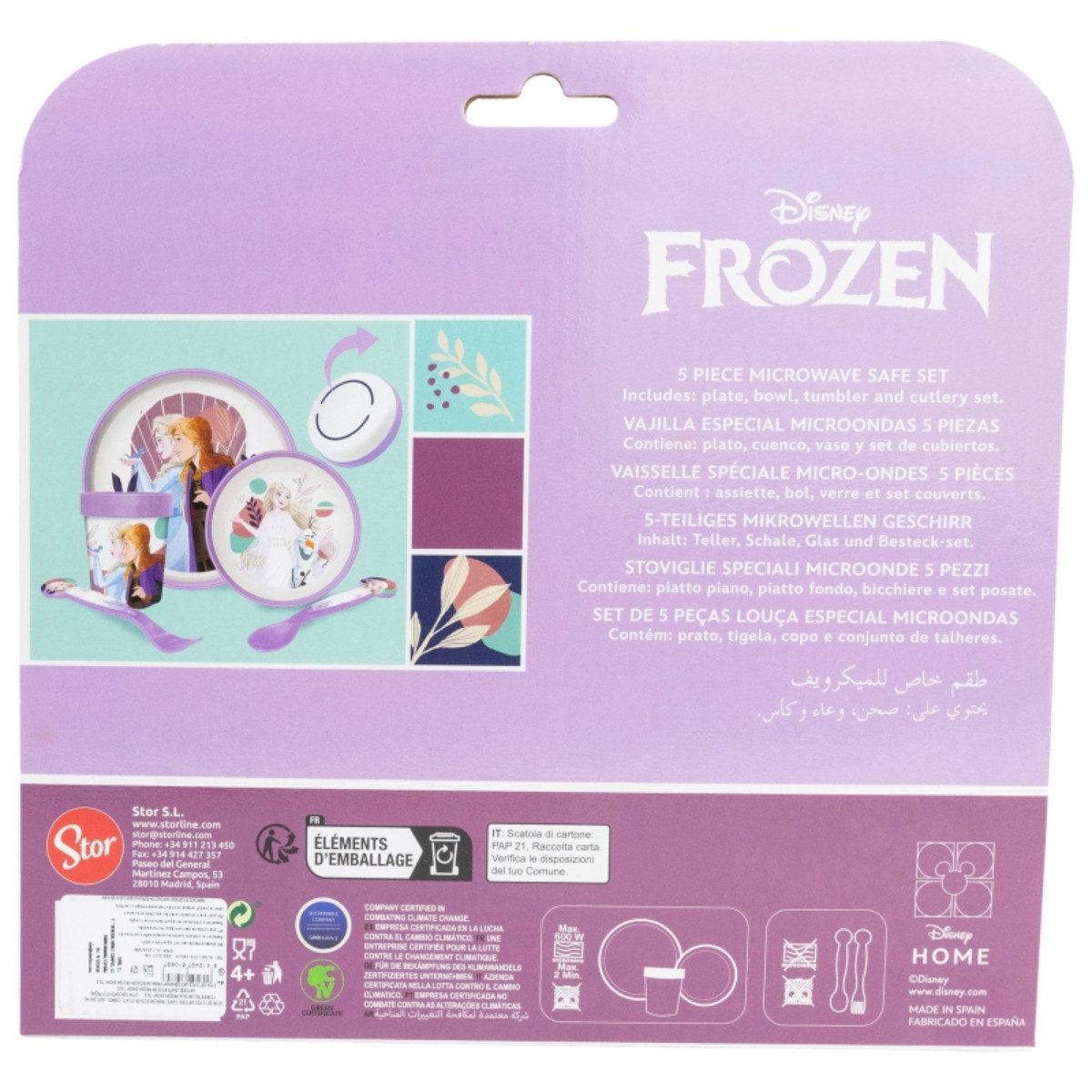 Disney Frozen Kindergeschirr-Set Set 5-teilig – Rutschfestes Ess-Set (5-tlg)