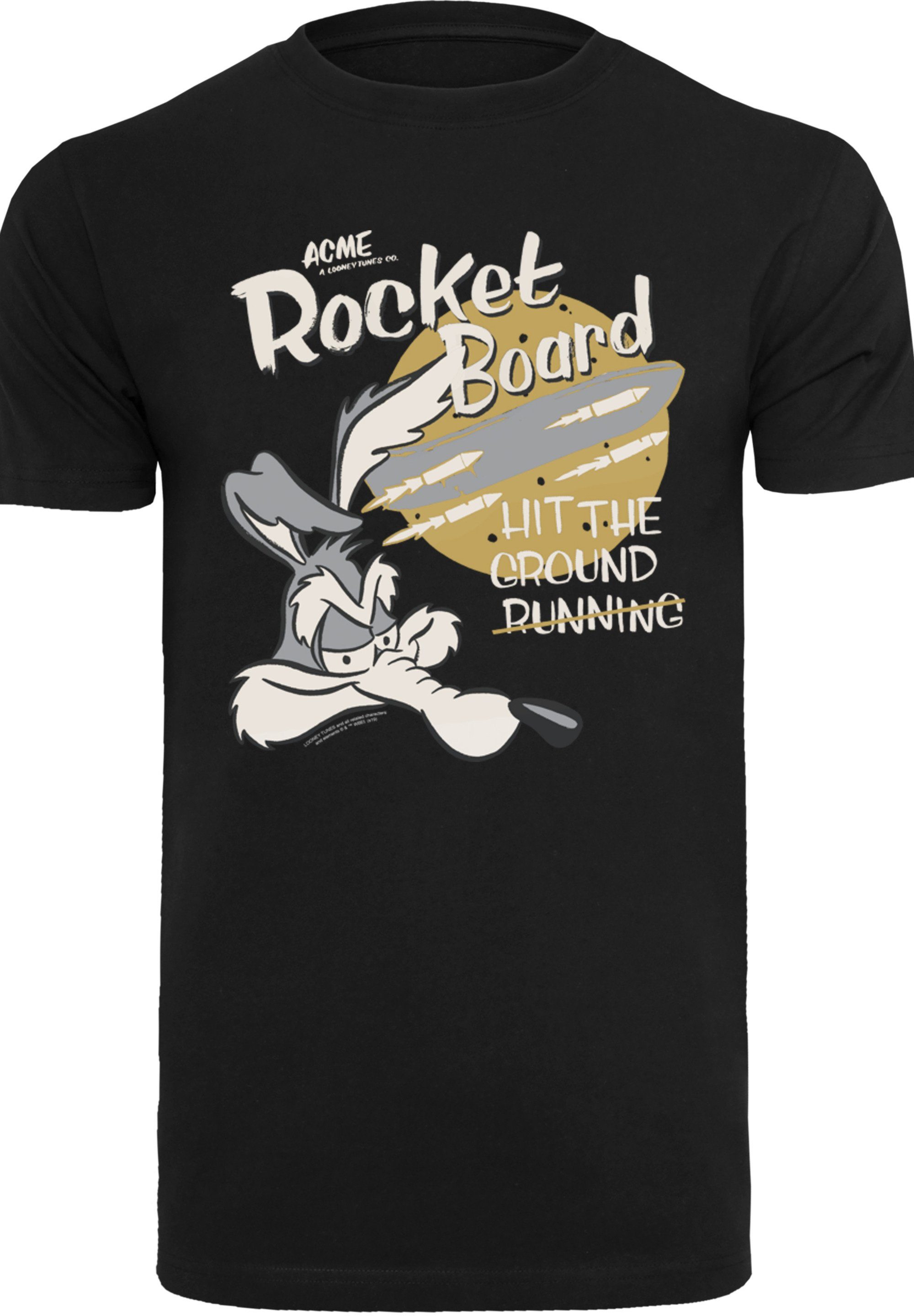 Herren Shirts F4NT4STIC T-Shirt Looney Tunes Wile E Coyote Rocket Board Cartoon