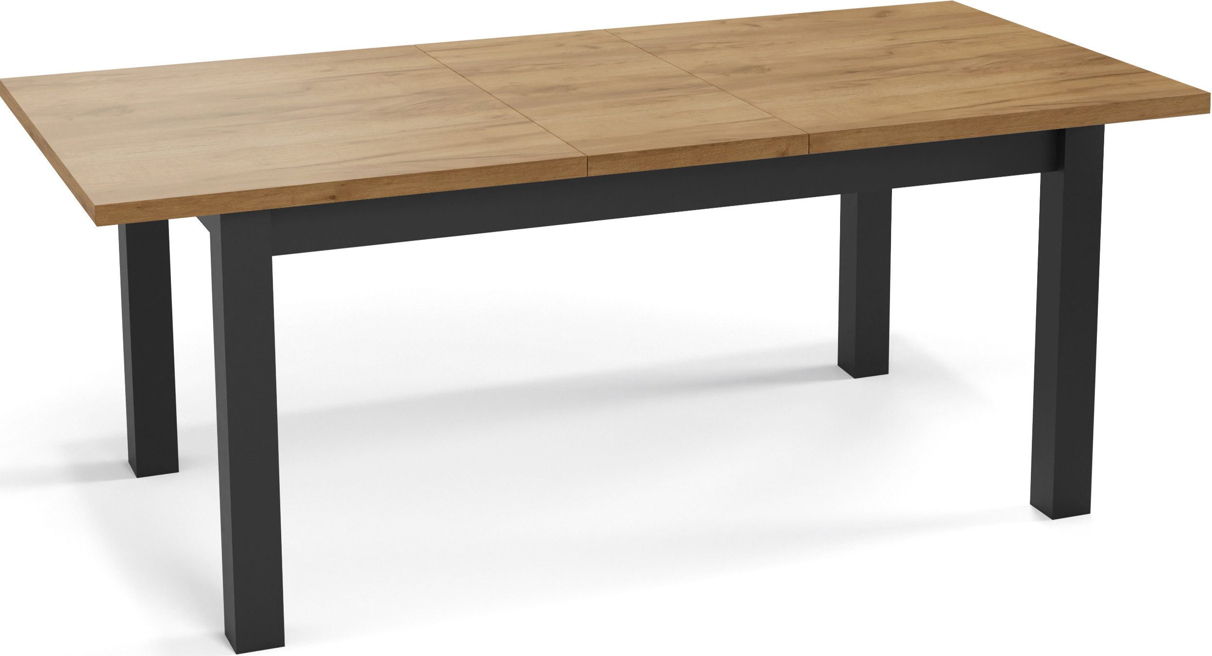 WFL GROUP Esstisch Davidof ausziehbar rechteckig modern mit schwarzen Holzbeinen (MADE IN EU, erhältlich in 3 Größen – 140/160/160 cm ausziehbar auf 180/200/240 – Bild 4 von 5