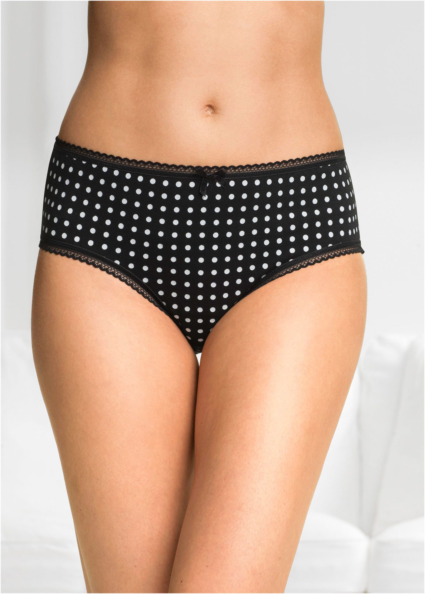 bonprix Maxislip (Packung, 4-St) klassischer Stil, figurnaher Schnitt, mit dekorativer Schleife