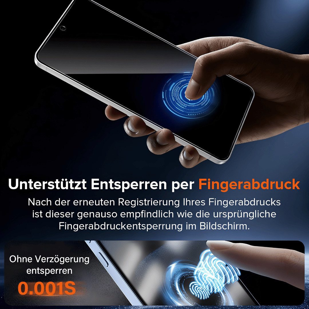 SmartUP Displayschutzglas 2X Schutzglas für Samsung Galaxy S26 Blickschutz Panzerfolie Screen für Samsung Galaxy S26, 2 Stück, mit Montagerahmen, Blickschutz, P – Bild 3 von 5