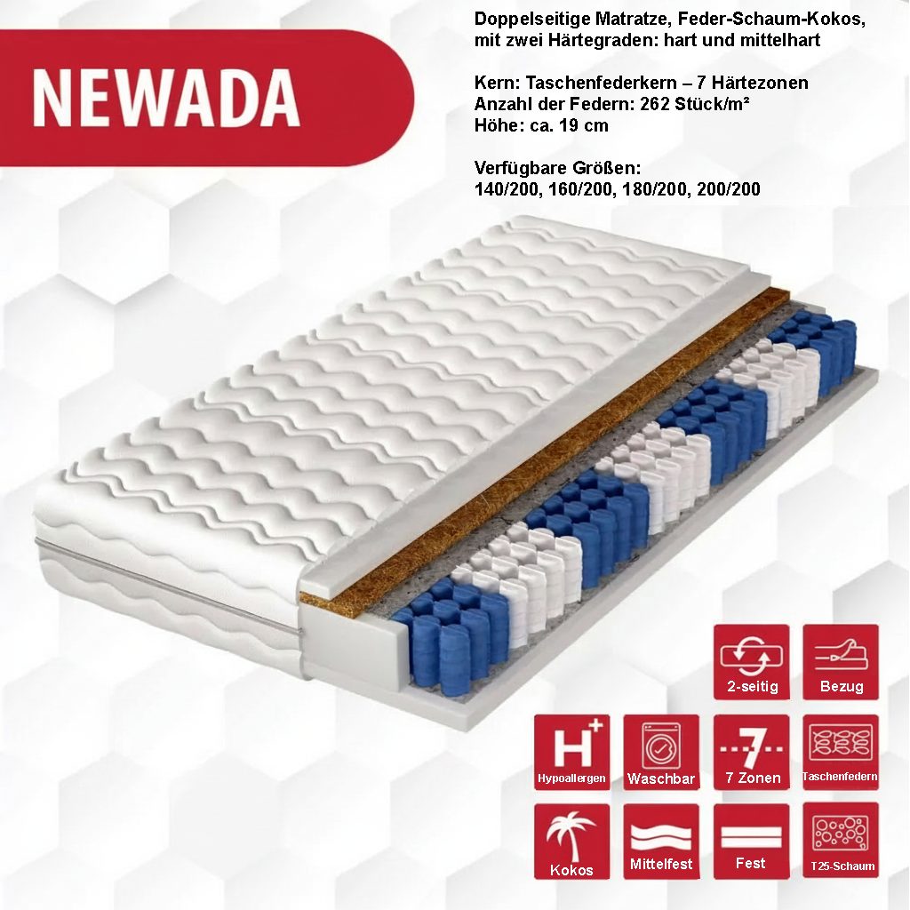 thematys Polsterbett mit Bettkasten & Lattenrost – Stauraumbett 140 - 200x200cm (Designerbett mit optionaler 7-Zonen Taschenfederkernmatratze)