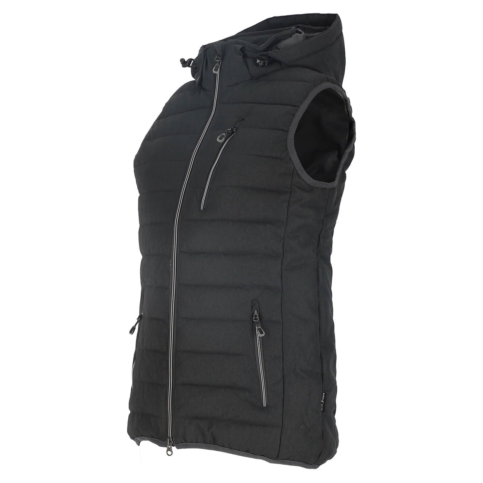 Blue Wave Steppweste Damen Weste Nathalie gesteppt Kapuze - Damenweste Outdoor-Weste leicht Abnehmbare & verstellbare Kapuze, 2-Wege-Reißverschluss, Taschen – Bild 5 von 5