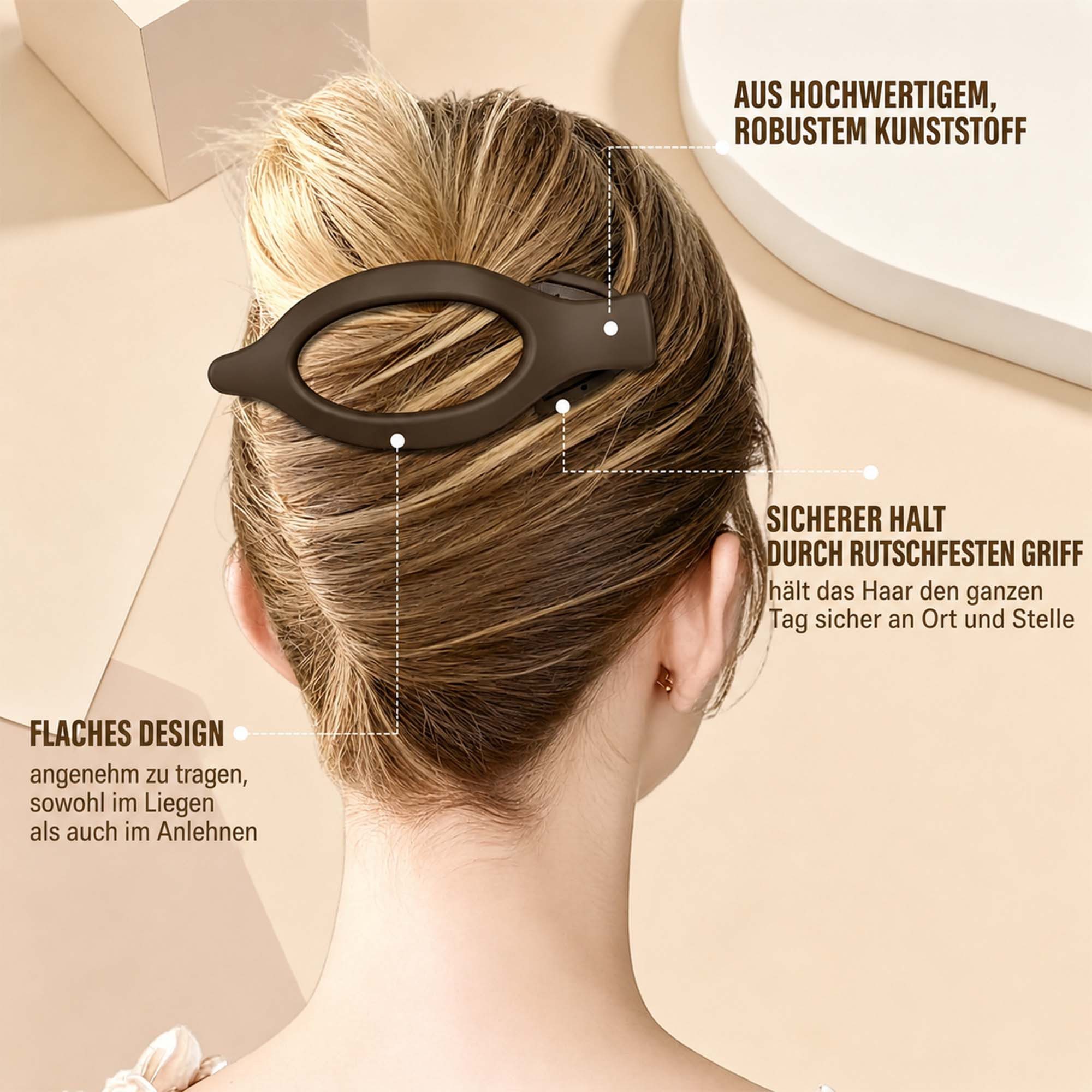 MOPUEA Haarspange Haarspangen Damen 6Stück leicht langlebig rutschfest französische Art, Einzelclip, kein unnötiges Zubehör, direkt einsatzbereit, 6 Farben für jeden Look, spart Zeit beim Kombinieren, Flach, druckfrei, rutschfest, kein Ziepen im Haar