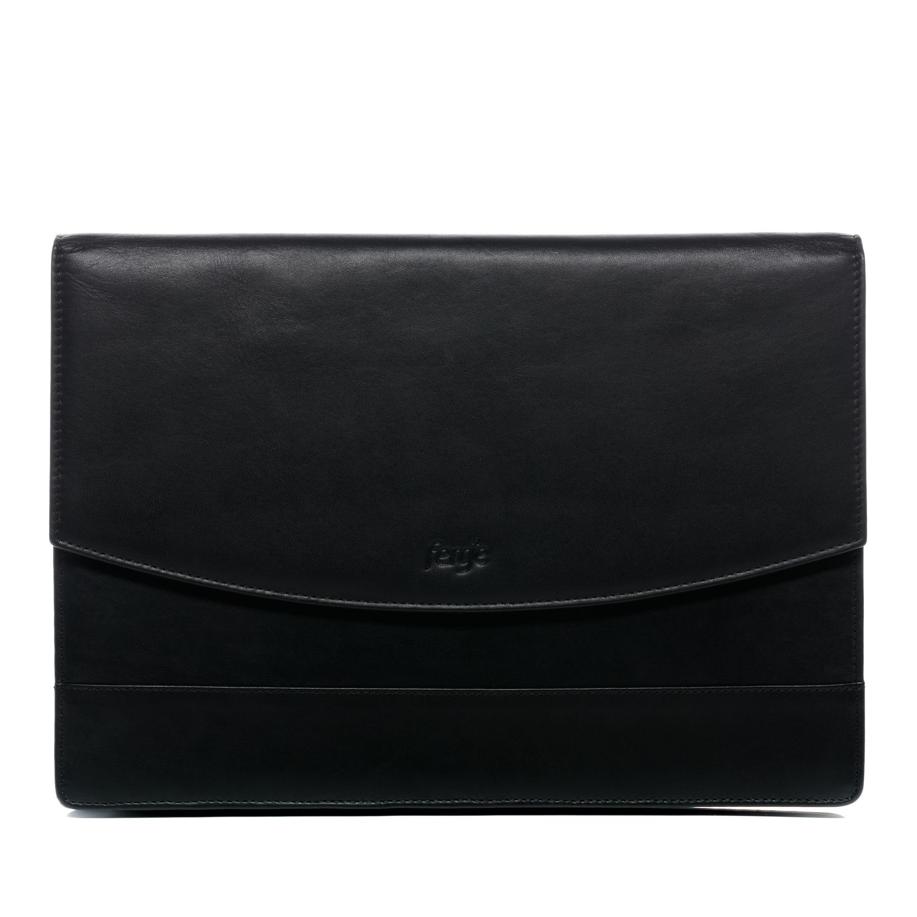 FERGÉ Businesstasche echt Leder Organizer groß Ledertasche schwarz-A4 TODD, Schreibmappe Echtleder für Damen & Herren, Kofferorganizer schwarz