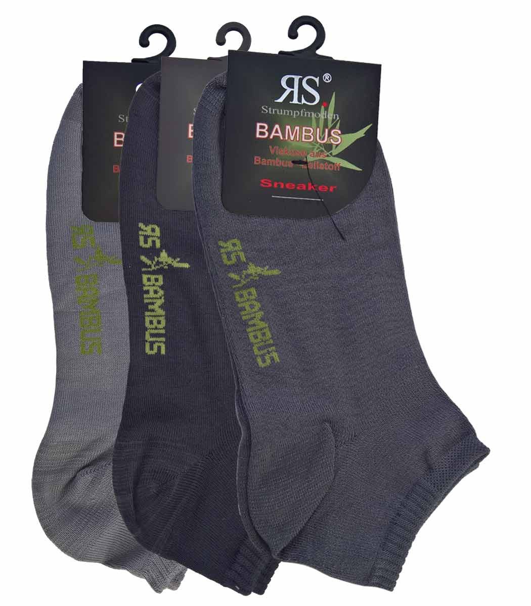 Riese Strümpfe Sneakersocken BAMBUS (Spar-Set, 3-Paar, 3 Paare) aus Bambus Viskose