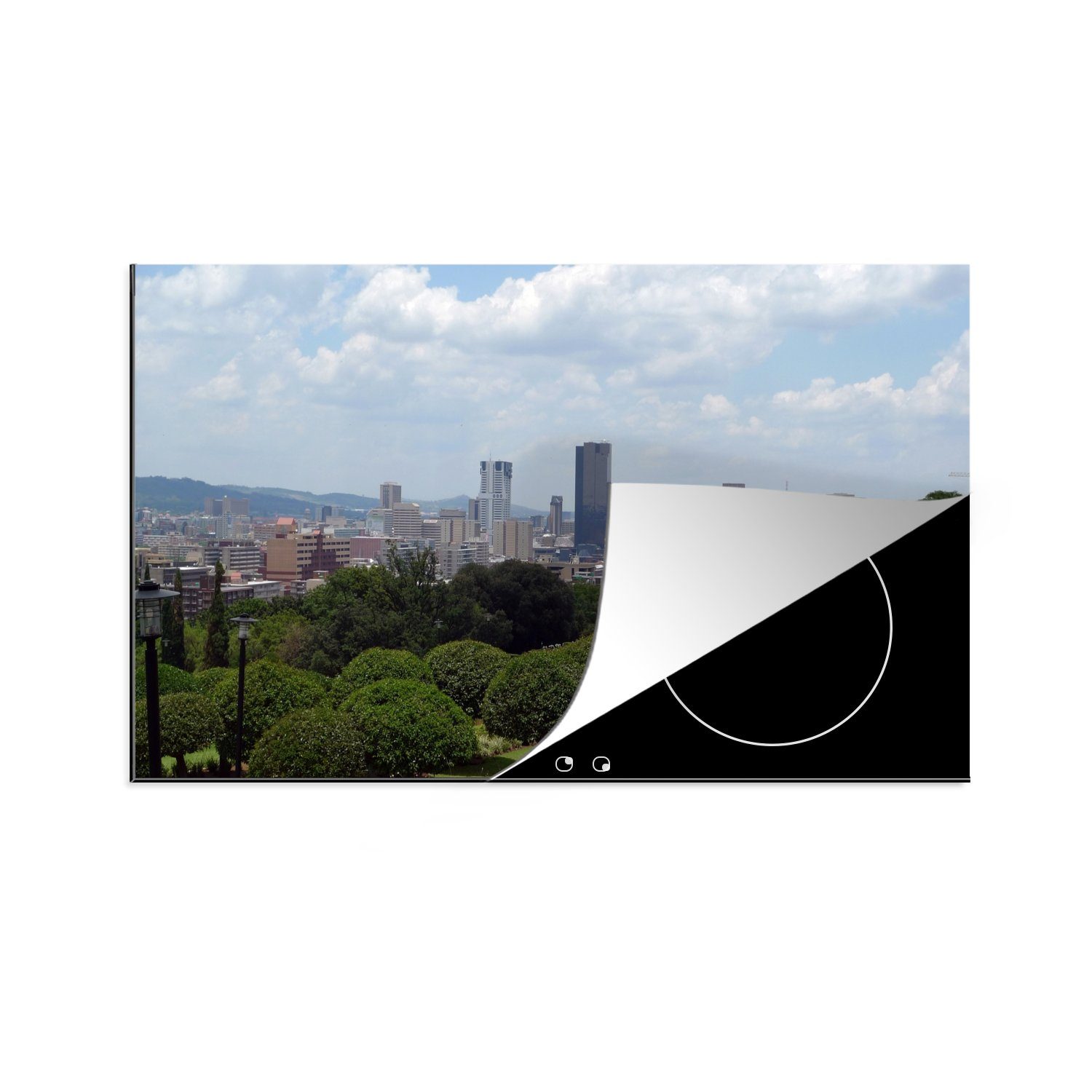 Skyline Arbeitsplatte von 83x51 küche tlg), Südafrika, cm, in Ceranfeldabdeckung, Pretoria (1 MuchoWow Vinyl, Herdblende-/Abdeckplatte für