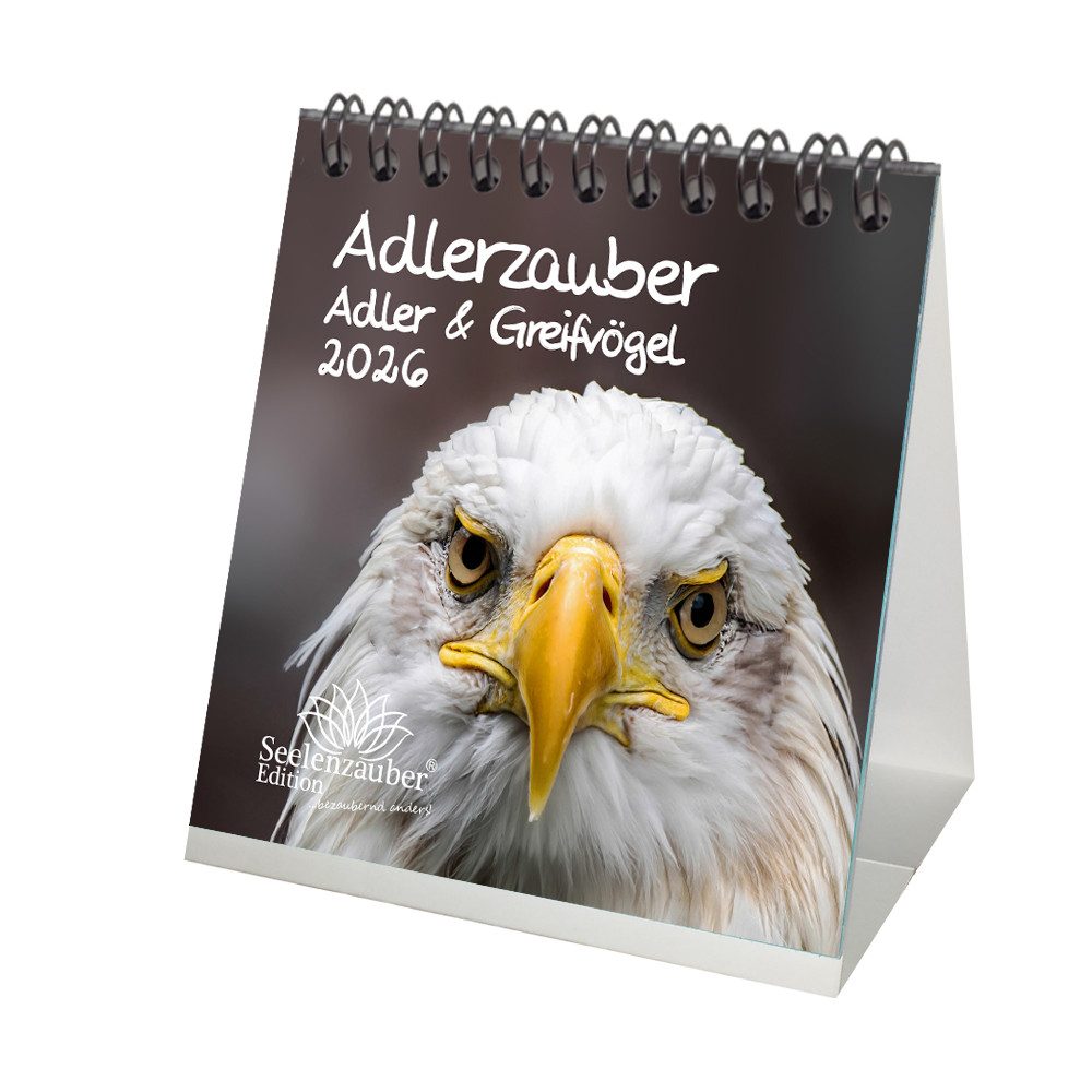 Seelenzauber Tischkalender Adlerzauber Adler & Greifvögel Tischkalender 10cm x 10cm für 2026