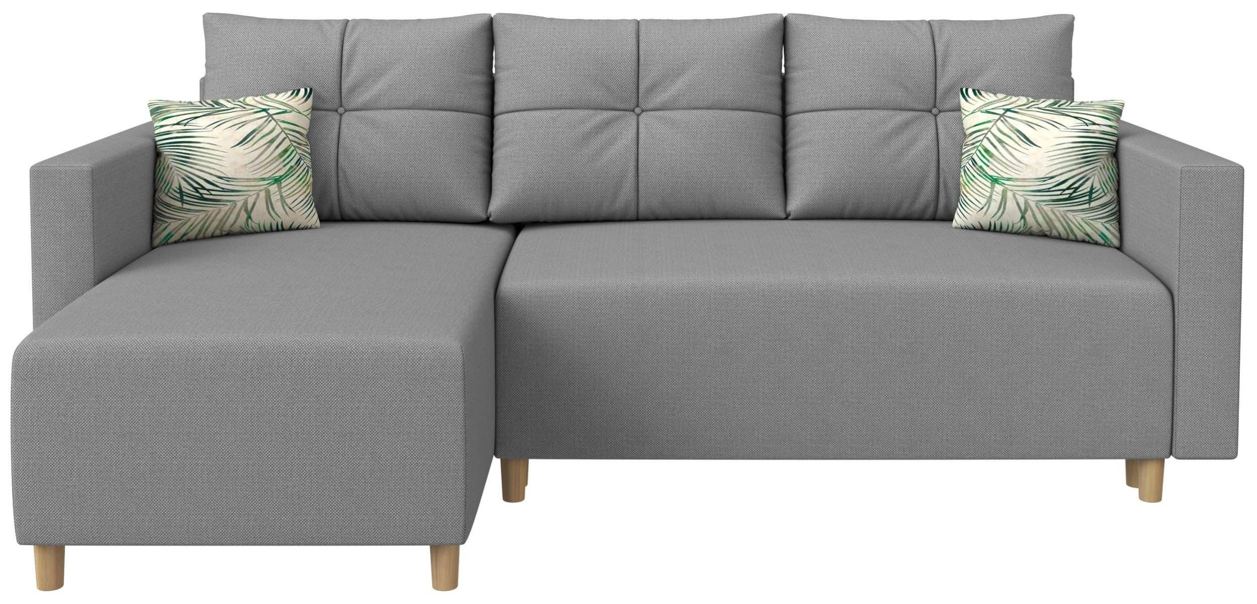 Eckcouch, im oder mit Stylefy Livenza, und Bettfunktion frei bestellbar, mit Bettkasten, rechts links stellbar, Bonellfederkern, Design L-Form, Raum Klassisch Ecksofa mane