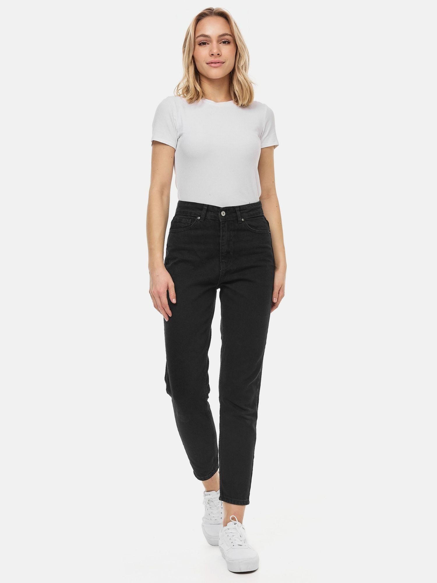 Tazzio Mom-Jeans F129 Mom Fit Schnitt, High Waist, lockere Passform, Tapered Leg