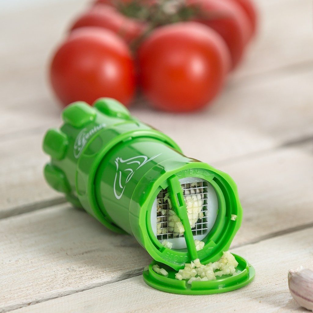 Genius Knoblauchschneider Genius - Knoblauchschneider G5 Knoblauchpresse grün 19170, Material: Edelstahl, Kunststoff