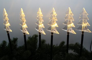 Luna24 simply great ideas... LED Gartenleuchte LED Weihnachtsbaum, 6tlg., Batteriebetrieb, warm weiß, LED fest integriert
