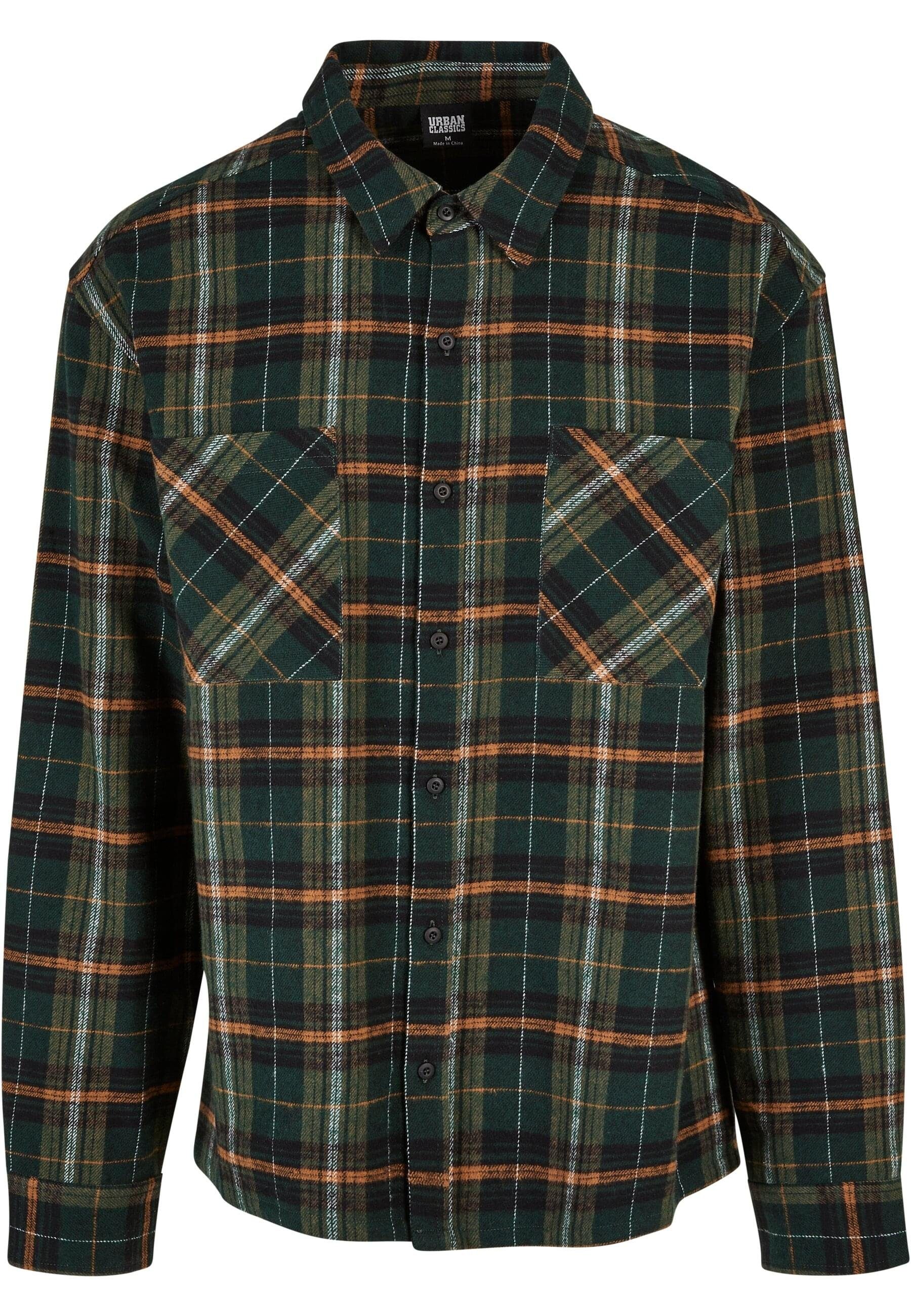 URBAN CLASSICS Langarmhemd Urban Classics Herren Boxy Fane Check Shirt (1-tlg)
