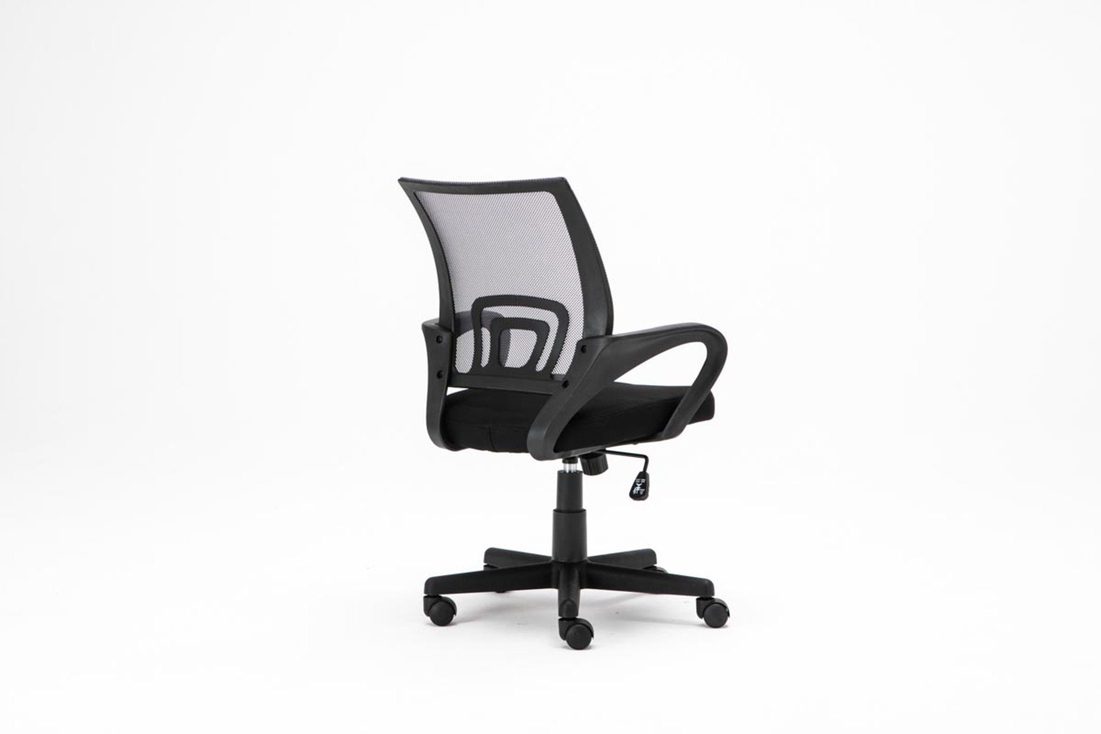 drehbar TPFLiving Rückenlehne (Schreibtischstuhl, mit - und XXL), - Kunststoff 360° Microfaser Bürostuhl Gestell: Drehstuhl, bequemer Bürostuhl grau Chefsessel, höhenverstellbar schwarz Sitzfläche: Genf
