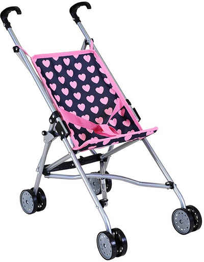 Knorrtoys® Puppenbuggy »Sim - Pink Hearts«
