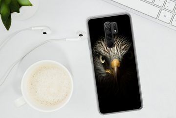 MuchoWow Handyhülle Vogel - Adler - Raubvögel - Auge - Schnabel - Licht, Phone Case, Handyhülle Xiaomi Redmi 9, Silikon, Schutzhülle