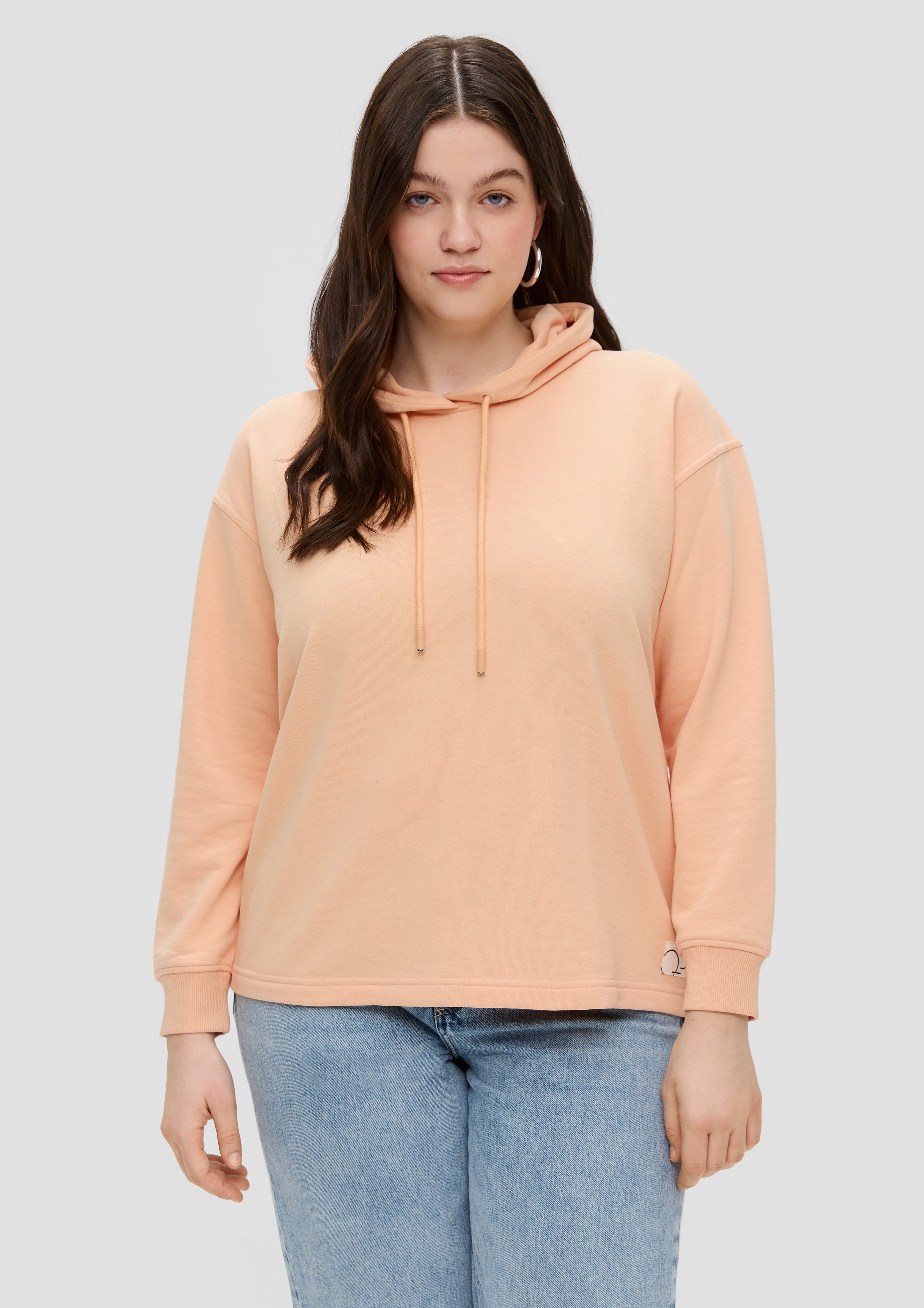 Sweatshirt Kapuzensweatshirt mit überschnittener Schulter