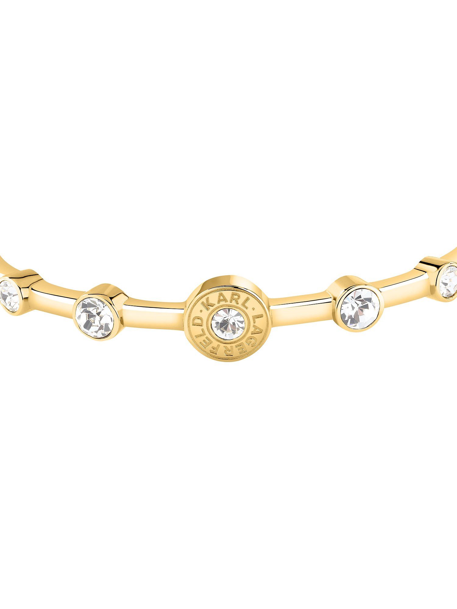 KARL LAGERFELD Armreif Karl Lagerfeld Damen-Armreif Edelstahl Kristall